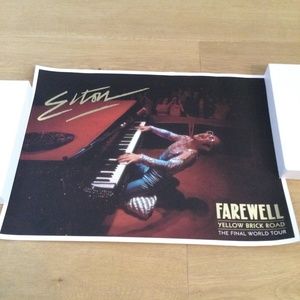 BRAND NEW Elton John Farewell Yellow Brick Road Tour Lithograph Poster